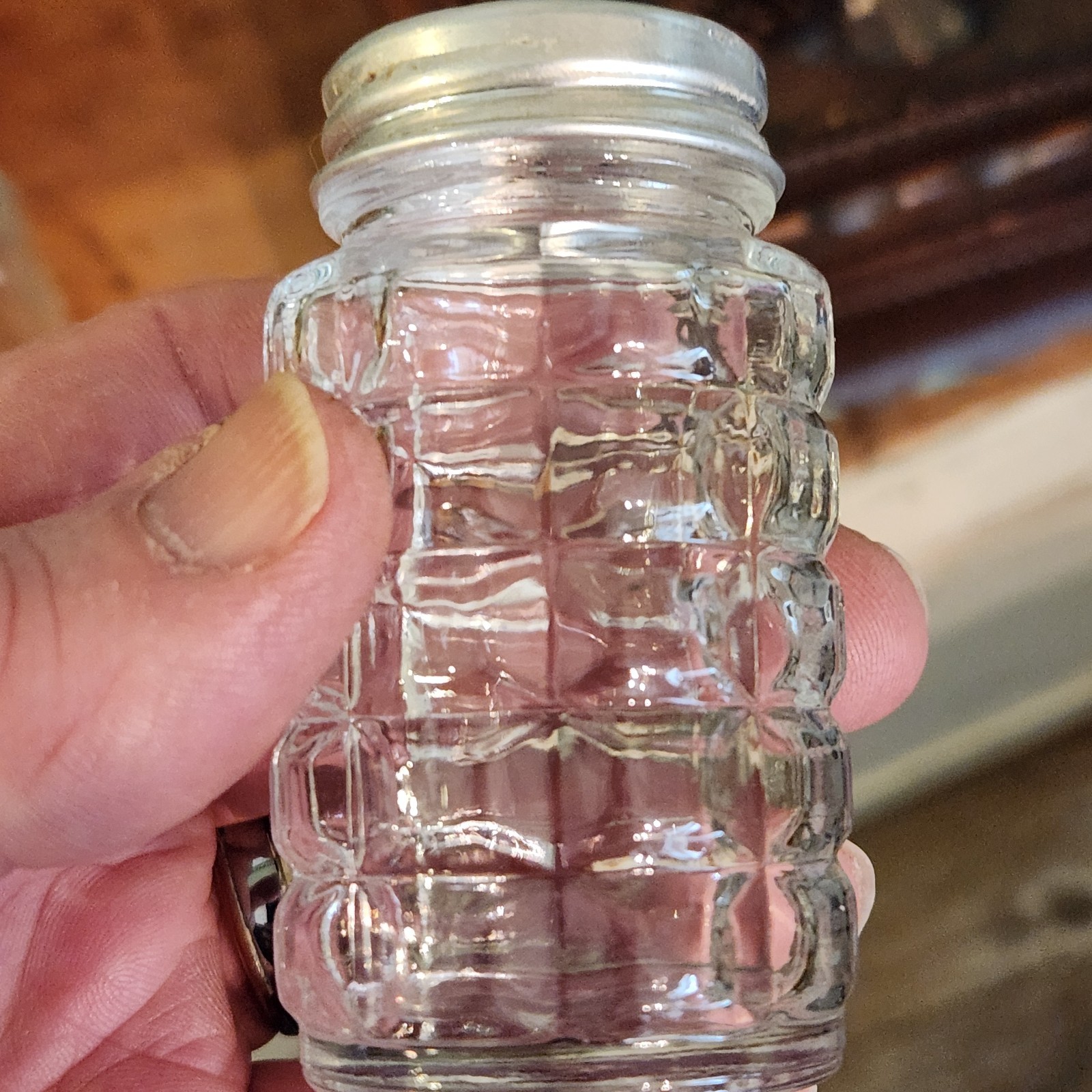 REDUCED! Vintage Glass Salt and Pepper Shakers * Lot of 10 Shakers*Retro Pattern