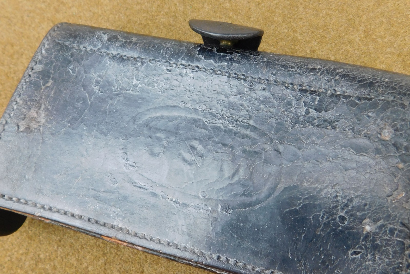 RARE ORIGINAL INDIAN WARS USM U.S. MARINE CORPS M1874 MCKEEVER CARTRIDGE BOX