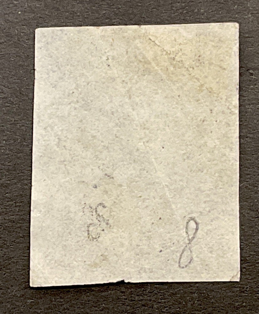 US Scott #17 12 Cents Washington Black V light Used Stamp 4 Margins 1851 $260