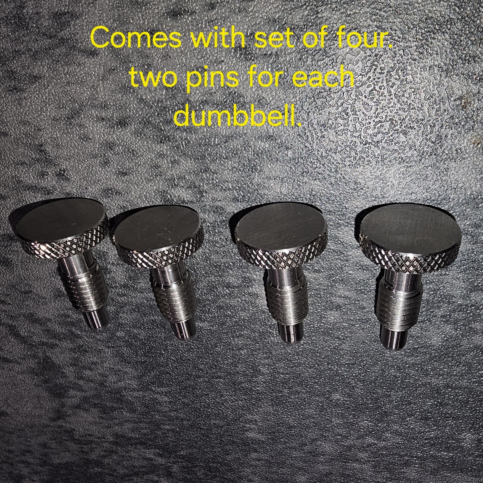 Locking SS Knurled Spring Pin Set (4) Upgrade For REP X PEPIN Dumbbells