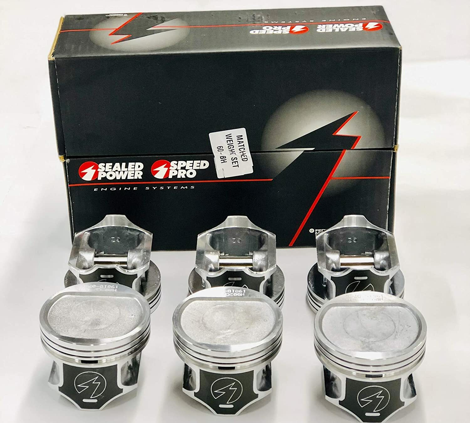 SEALED POWER Hypereutectic Coated Pistons Set/6 for 1996-2006 Jeep 4.0L 242 STD