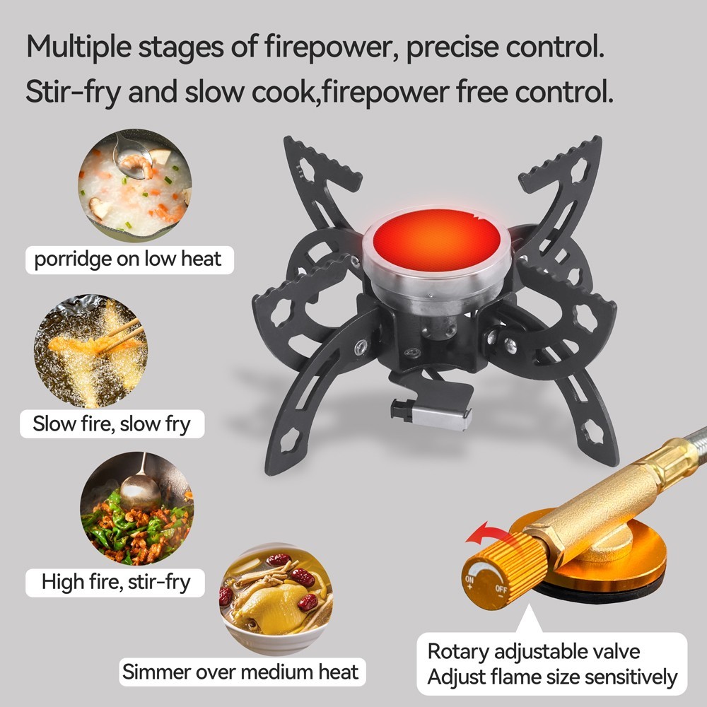 REDSUN FD1 Portable Infrared Camping Backpacking Foldtable Isobutane Gas Stove