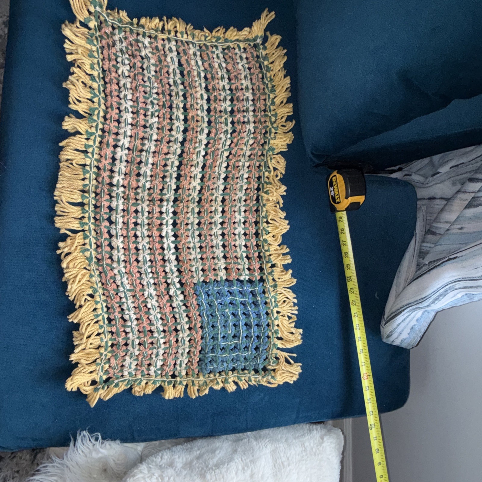 Victorian era American Country Flag Folk Art Embroidery Rare Item. 27” X 16”