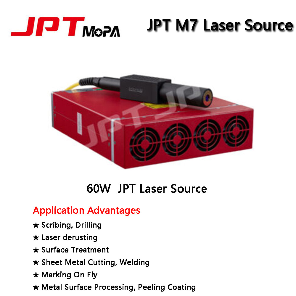 60W JPT M7 Mopa Fiber Laser Engraving Color Marking machine 300mm Lens for Metal