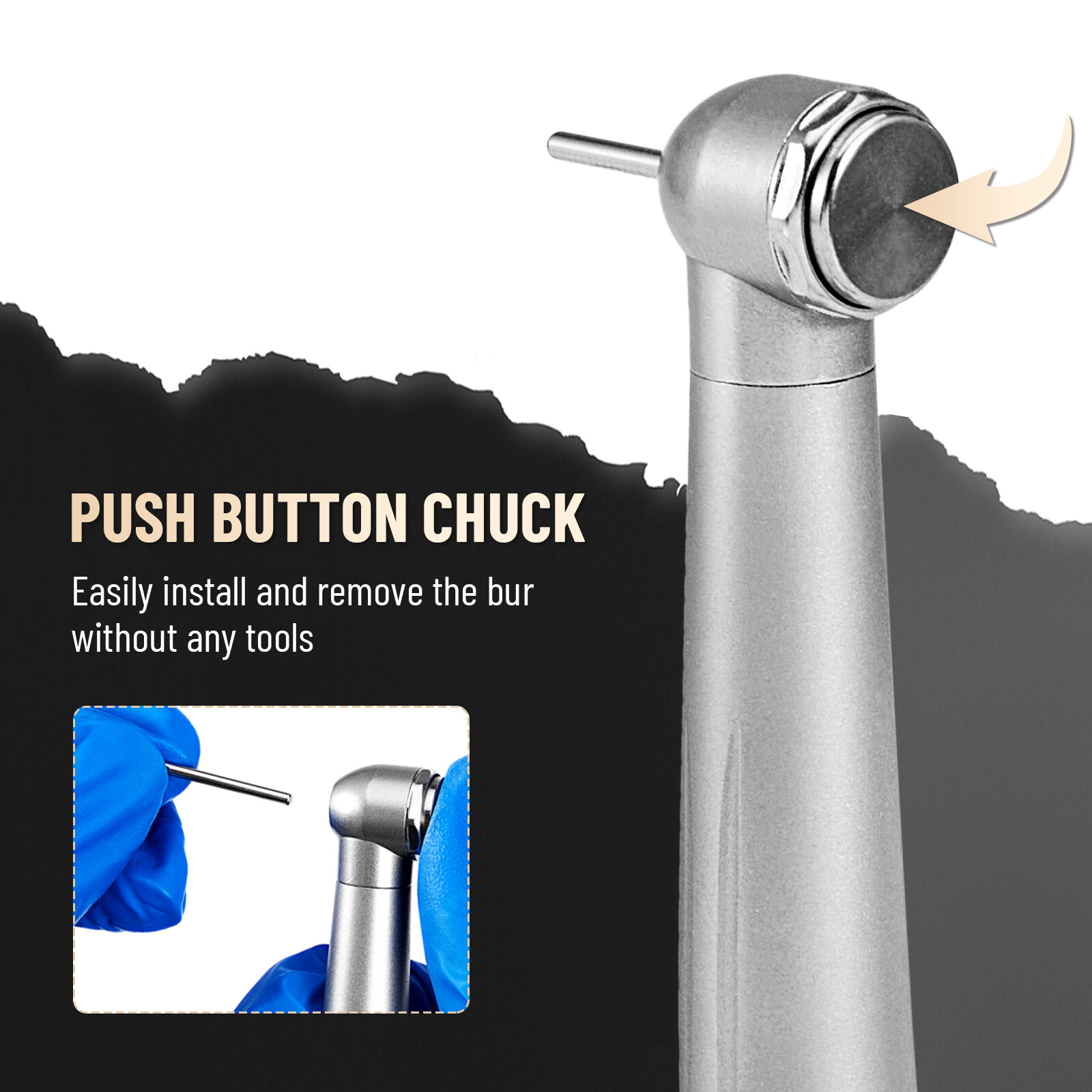 10 Packs NSK Style Dental High Speed Handpiece Push Button 4Hole Air Turbine USA