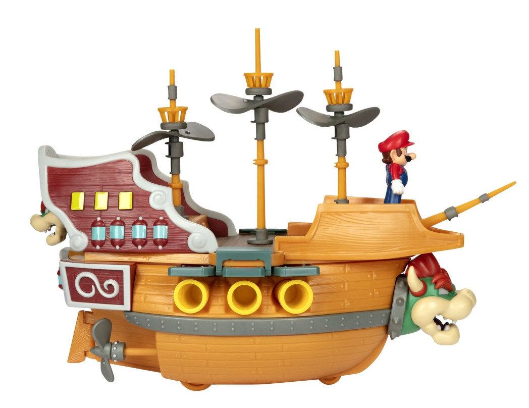 Nintendo Super Mario Deluxe Bowsers Airship 2.5 inch Action Figure Playset