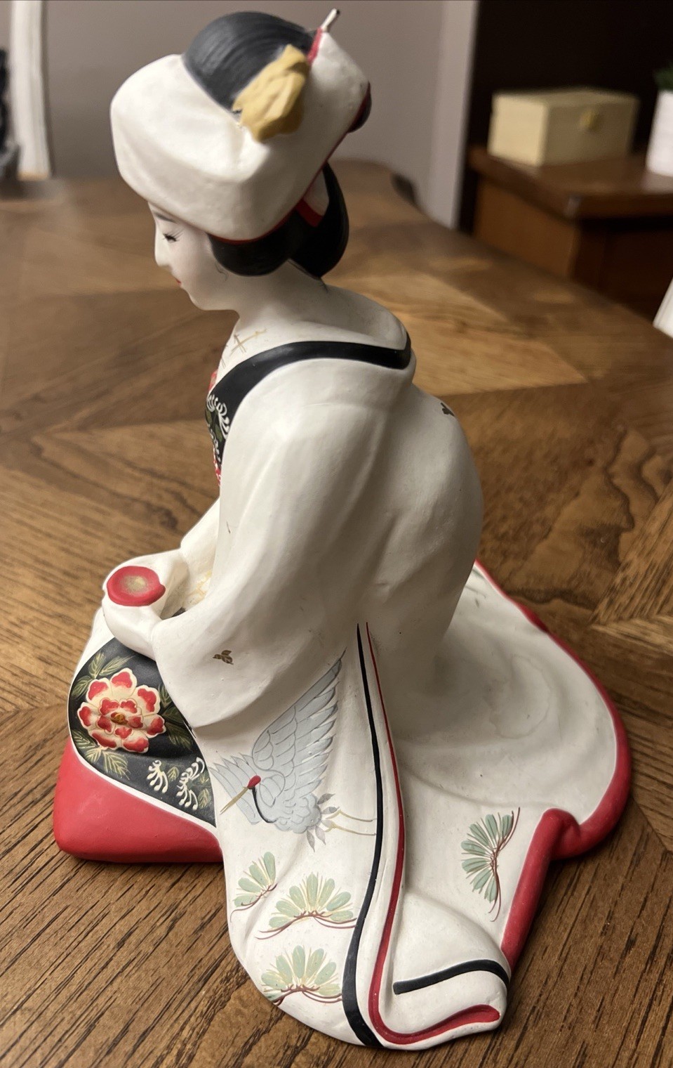 Japanese Hakata Yasuko Ceramic Figurine Of Bride Traditional Kimono 1950’ NICE