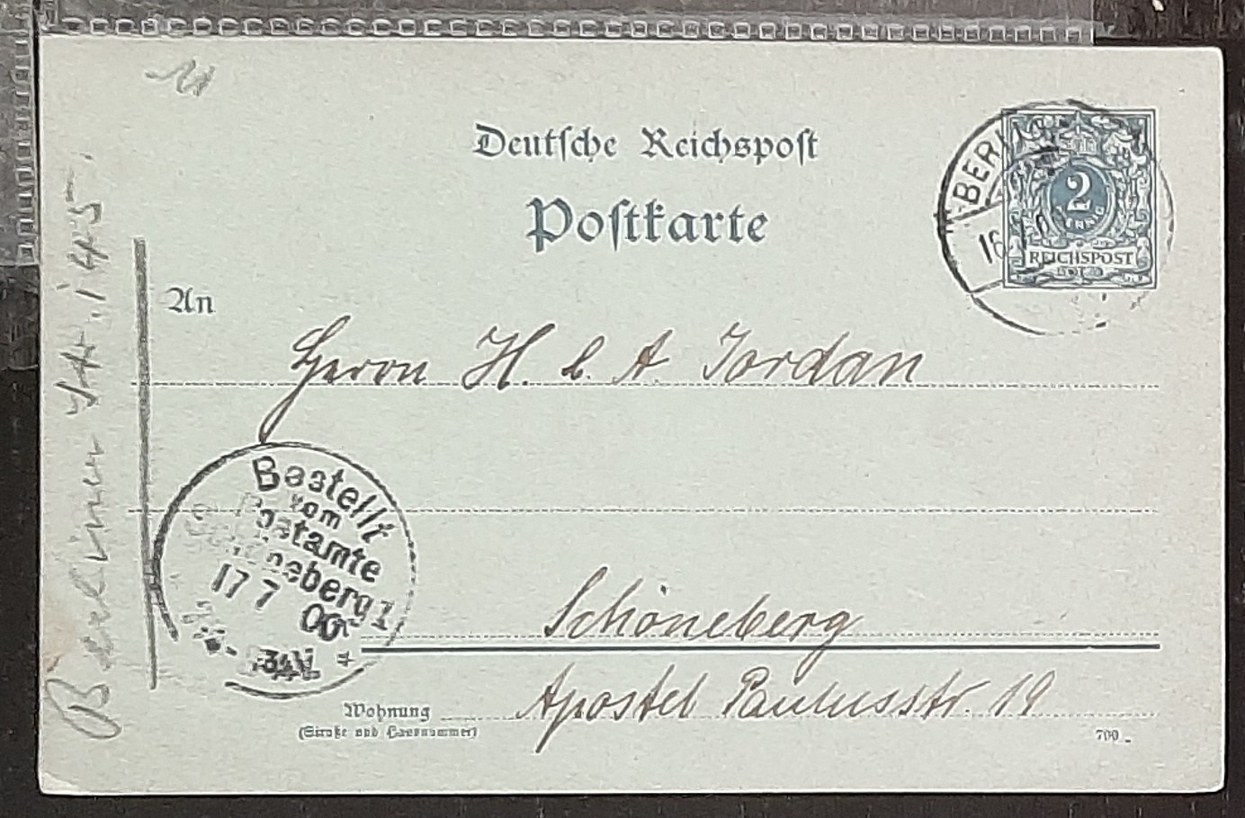 y(GER-861) GERMANY 1900 REICHPOST 2pf postal postcard used (3) different cards