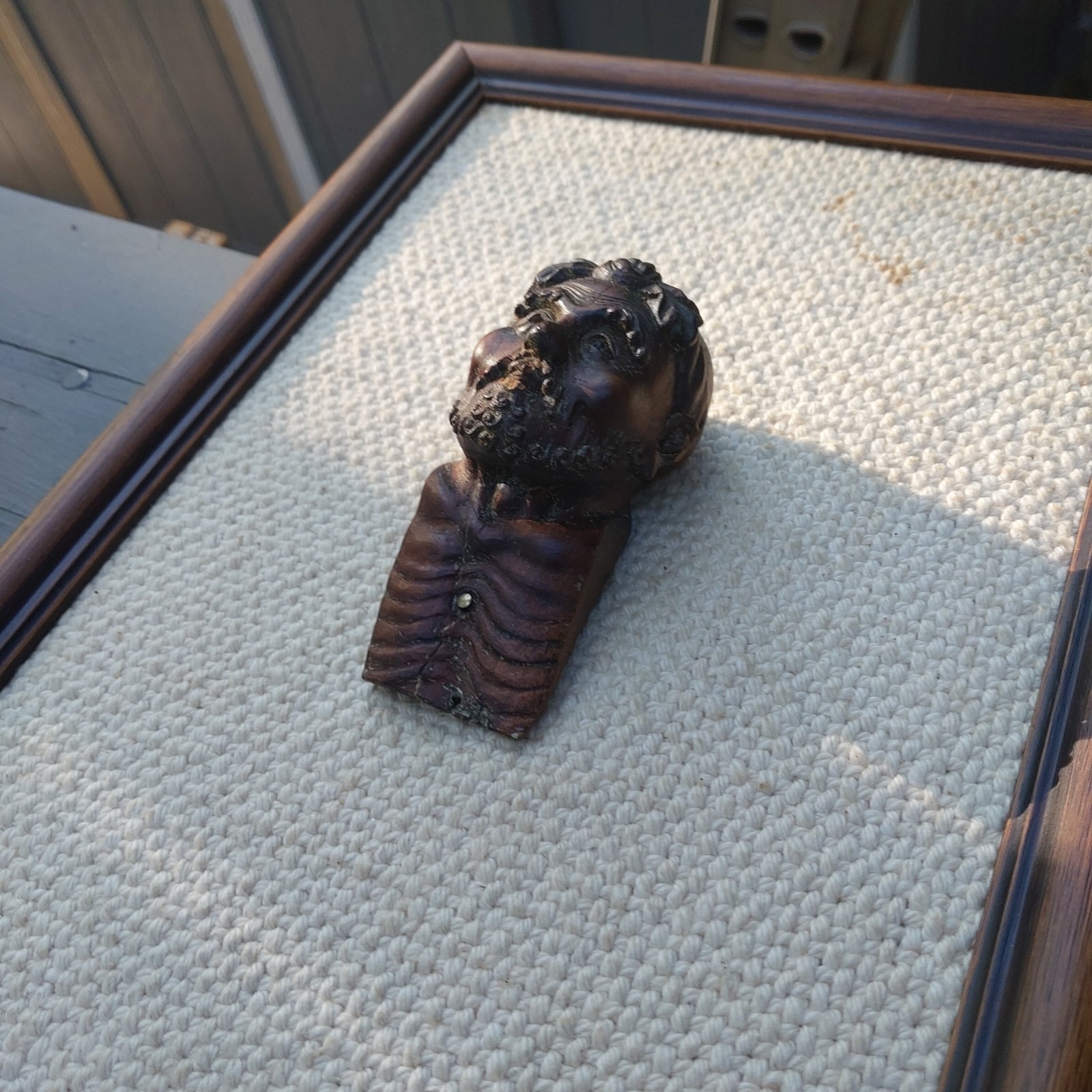 Antique Carved Man Wood Victorian Salvage Architectural Furniture Trim Picture