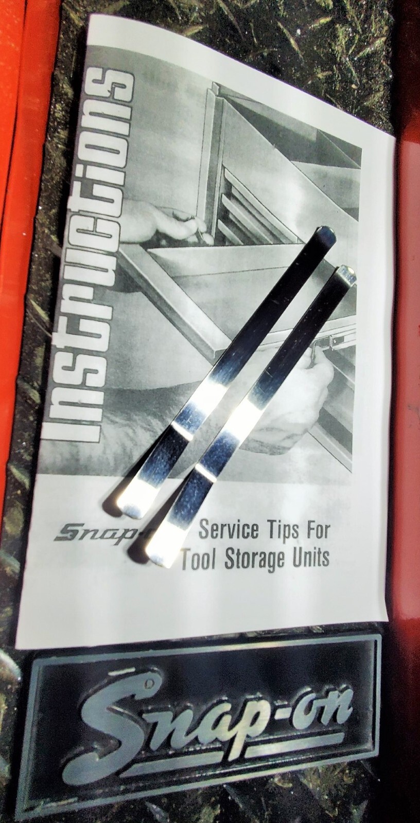 Snap On Tool Box Drawer Remover Tools with Instructions (sold in pairs) 