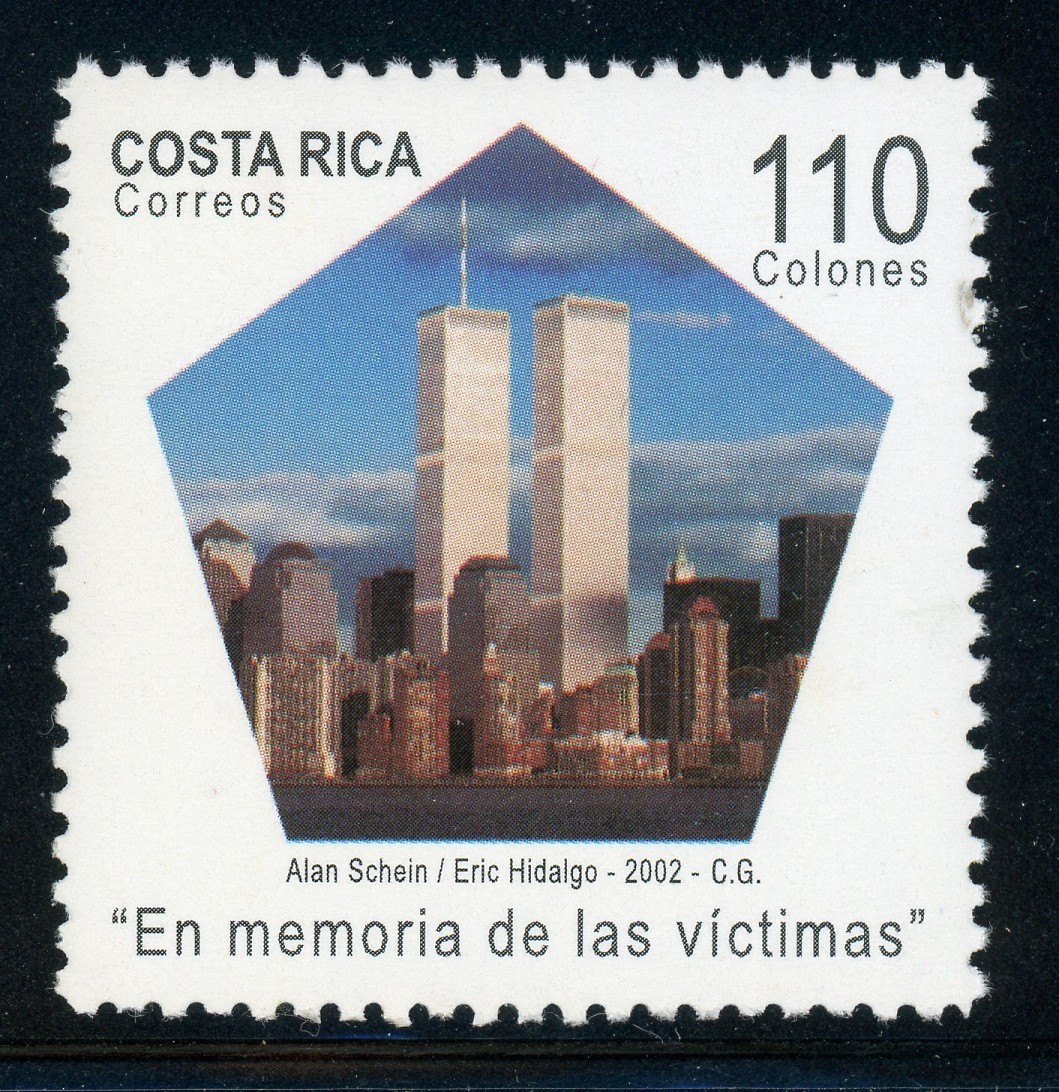 COSTA RICA MNH: Scott #560 110C September 11th Remembrance #1 CV$7+