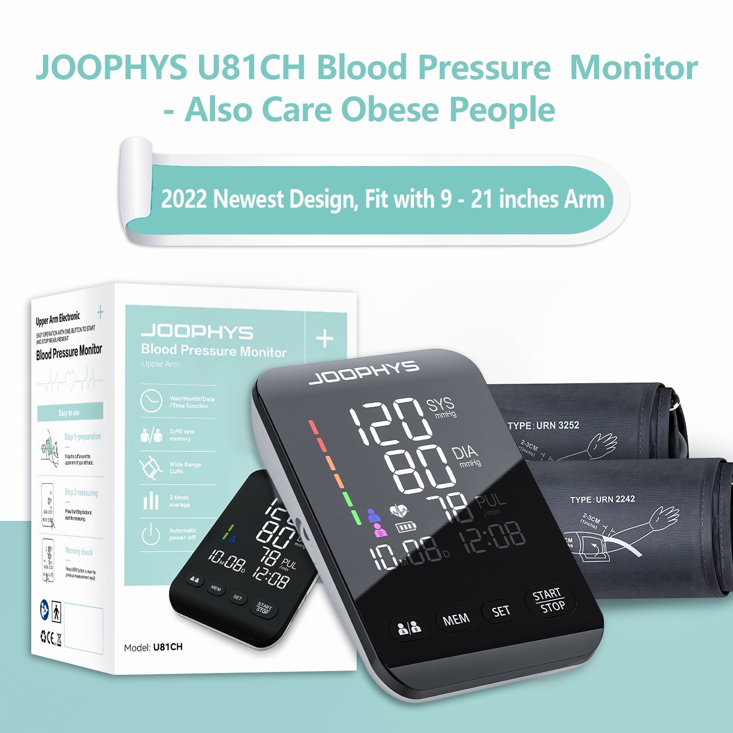 Blood Pressure Monitor Upper Arm, Automatic Digital Upper Arm Blood Pressure
