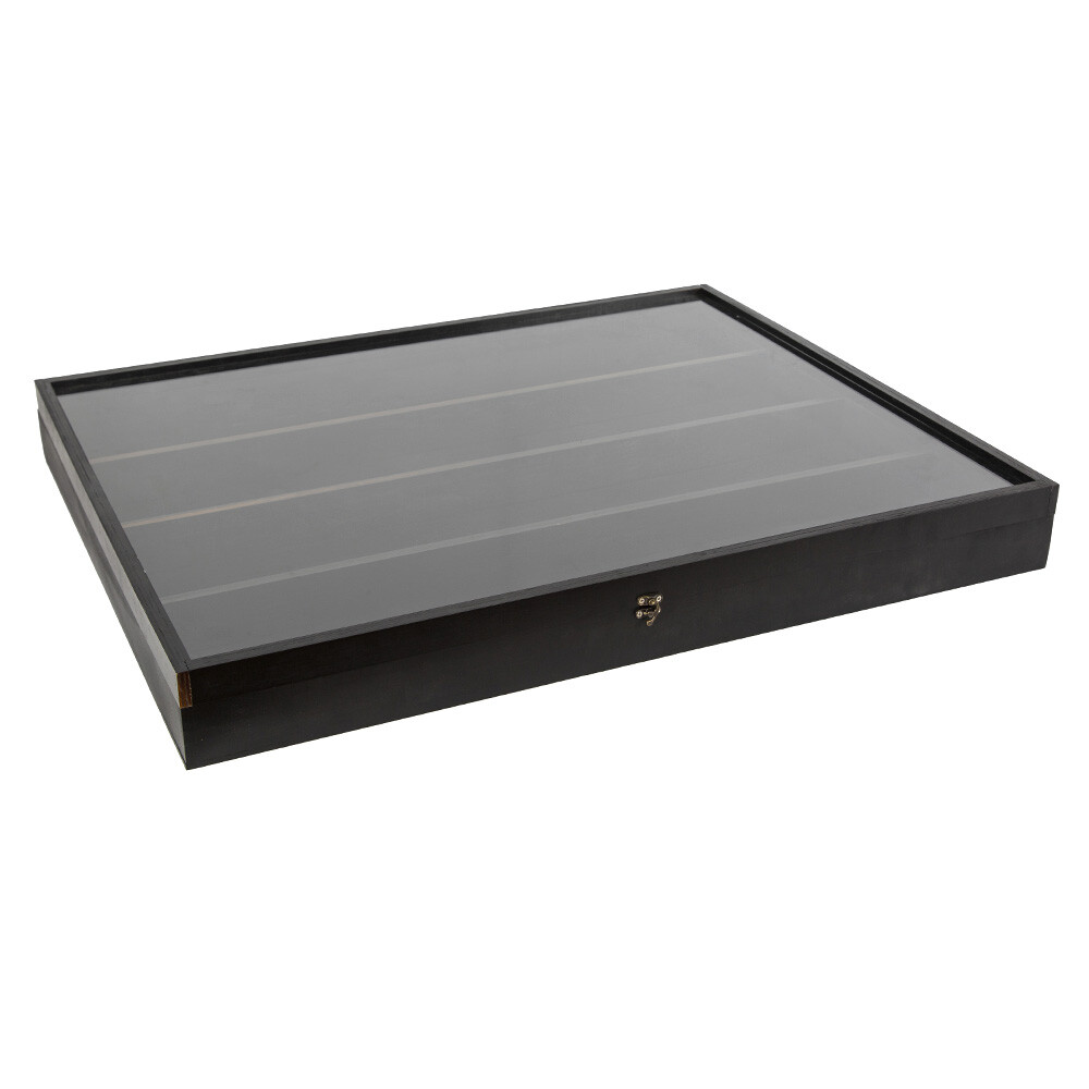 Sports Card Display Case 36 Graded Cards Baseball Wooden Frame UV Protection