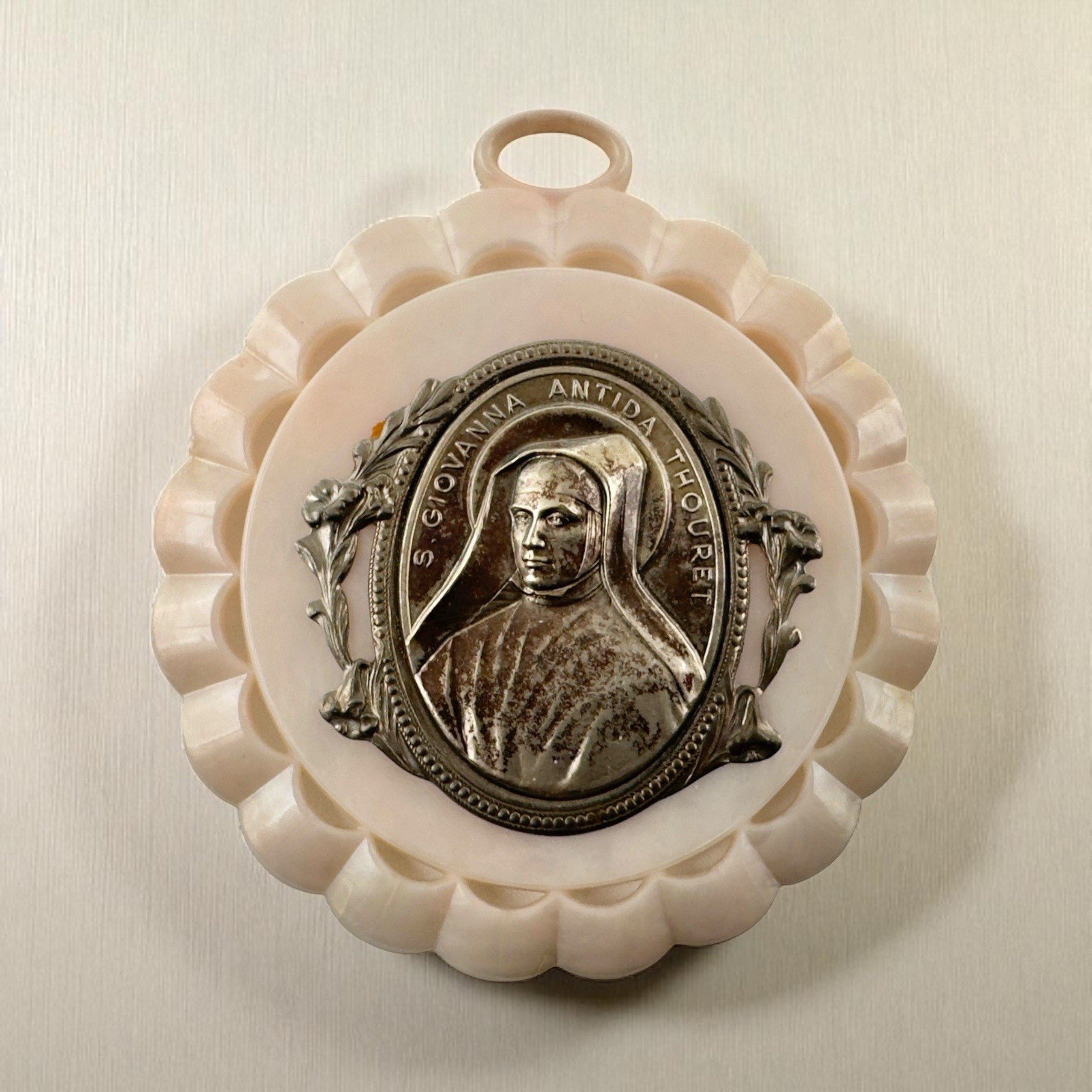 Saint St Jeanne Antide Thouret Catholic French NUN Sister Vintage Souvenir Frame