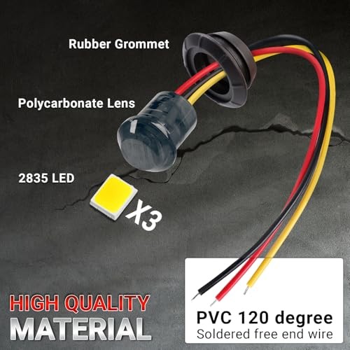 20 Pcs Strobe + Marker Lights 3/4 Inch Pack of 20 Smoked Lens Amber 20 Pcs