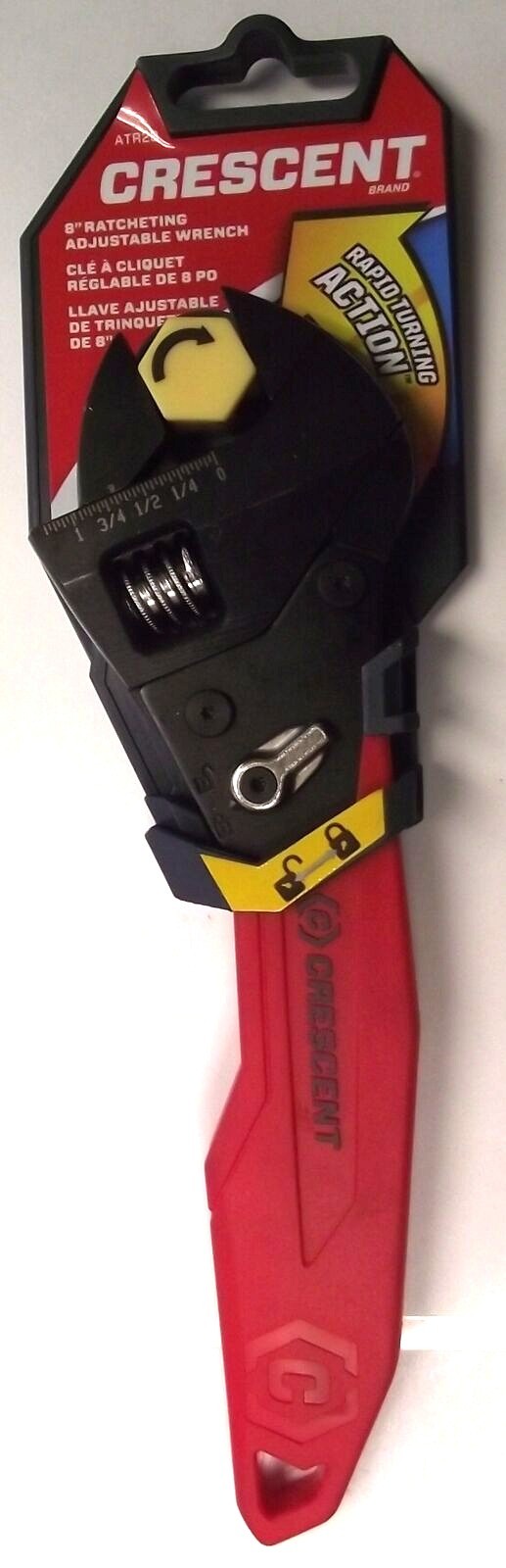 Crescent Wrench ATR28 6 Point 8" Ratcheting Adjustable Wrench 0" to 1"