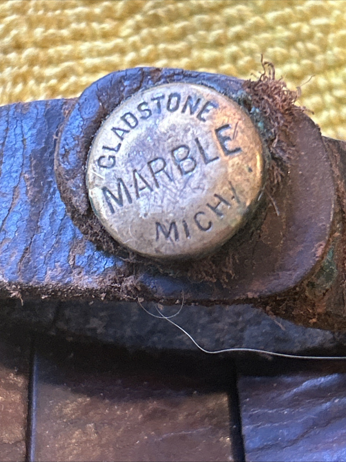 Marbles Gladstone Mich Woodcraft Pat 1915 Fixed Blade Knife W/Orig Sheath