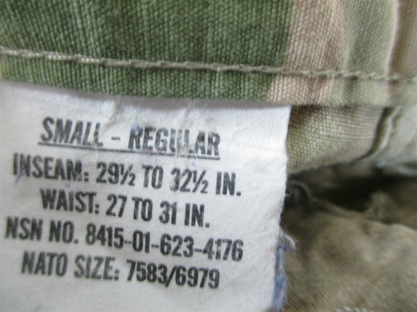 Scorpion W2 Small Regular Pants Cotton/Nylon OCP Army Multicam 8415-01-623-4176