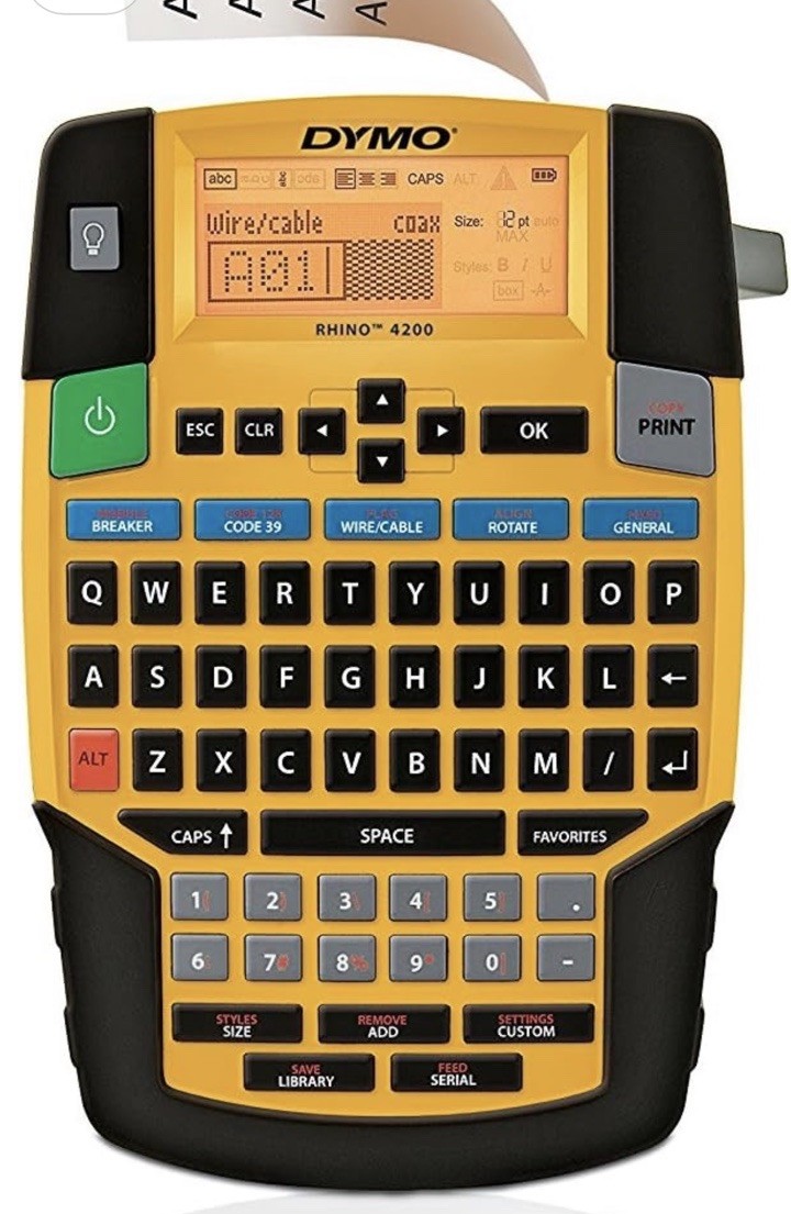 DYMO Rhino 4200 All Purpose Labeling Tool Portable Case Kit Label Maker - Sealed