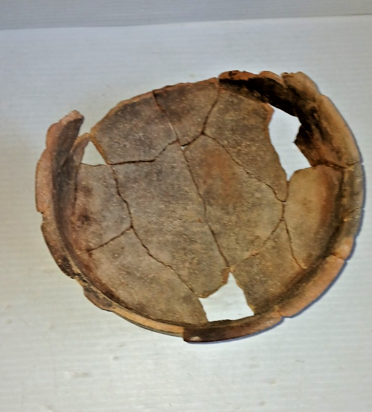 Pre-Columbian Native American Indian Mississippian Partial Pottery Bowl Artifact