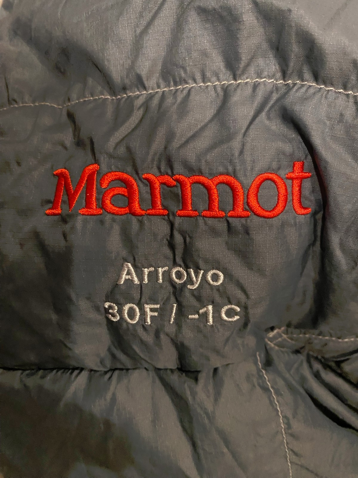 Marmot Arroyo Goose Down Sleeping Bag 30 Degree Left Zip 82"x33.5"