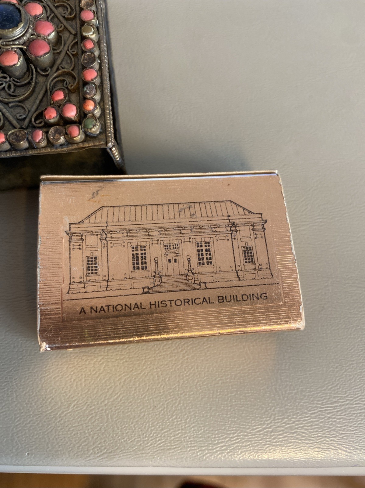 VINTAGE TIBETAN MATCHBOX HOLDER – ORNATE HANDMADE DESIGN