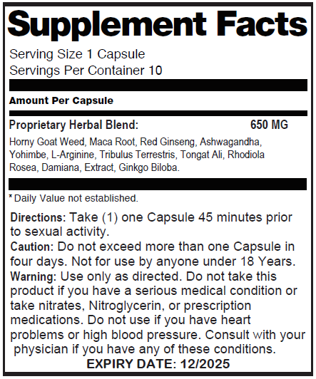 XPLOSION RED EXTREME - MALE ENHANCEMENT PILLS SUPPLEMENT 10 CAPS