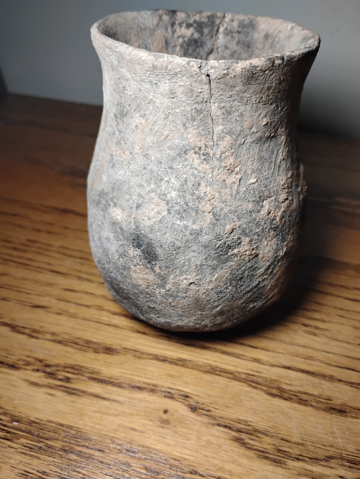 Ancestral Hohokum Corrugated Pottery Jar Intact New Mexico 1000+ Years