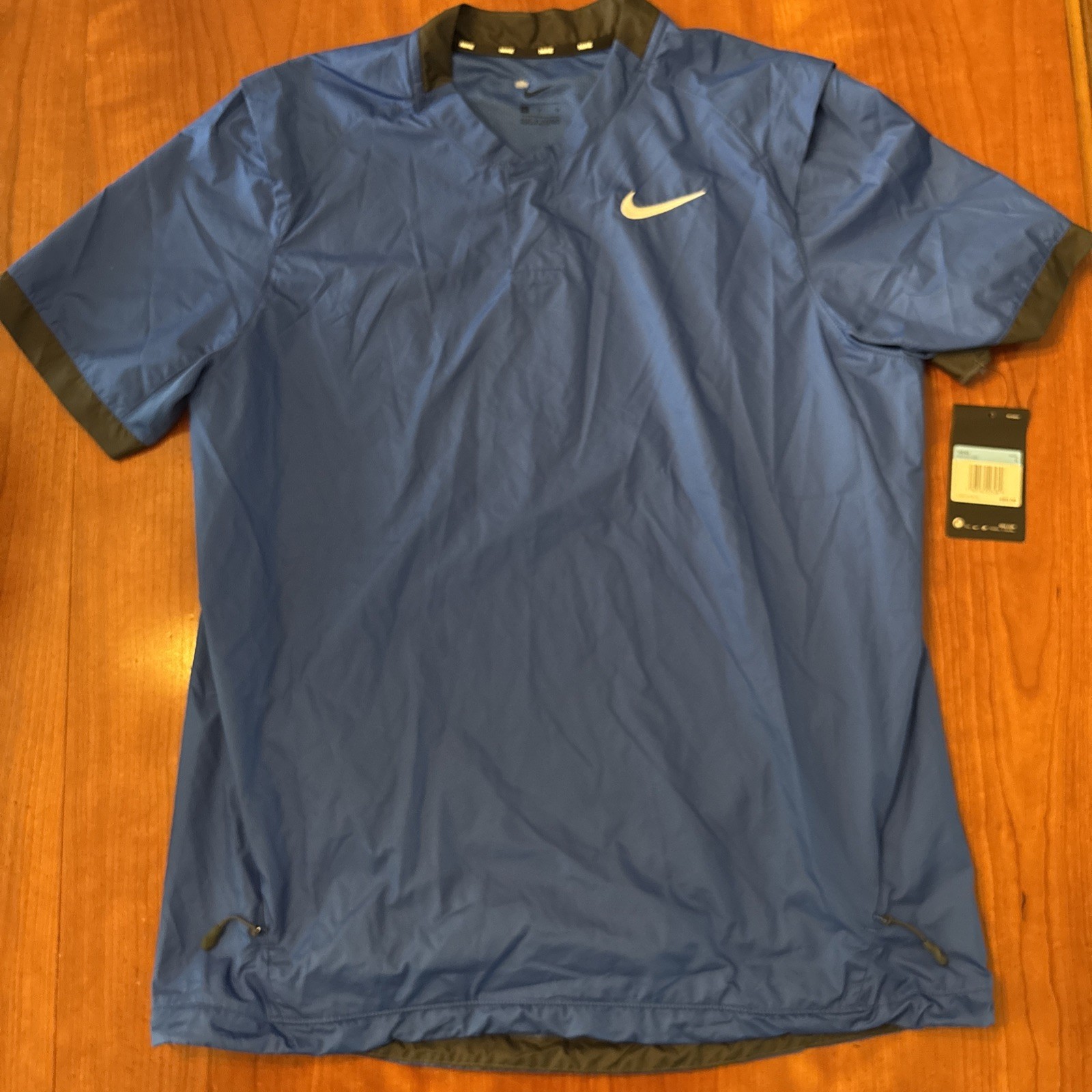 NEW Nike Dri-FIT Wind Jacket Blade Collar Snap Button Mens Medium $60
