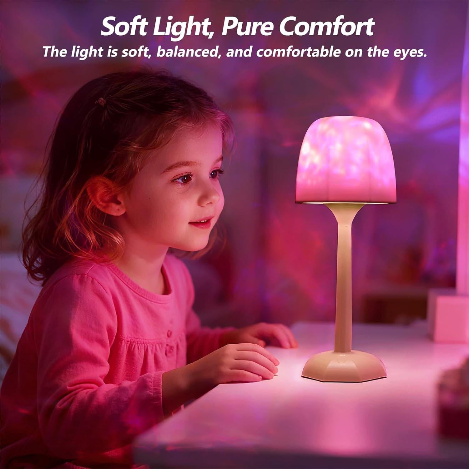 Waterproof Shower Lamp, Night light with 16 Color Ocean Wave Projector Light