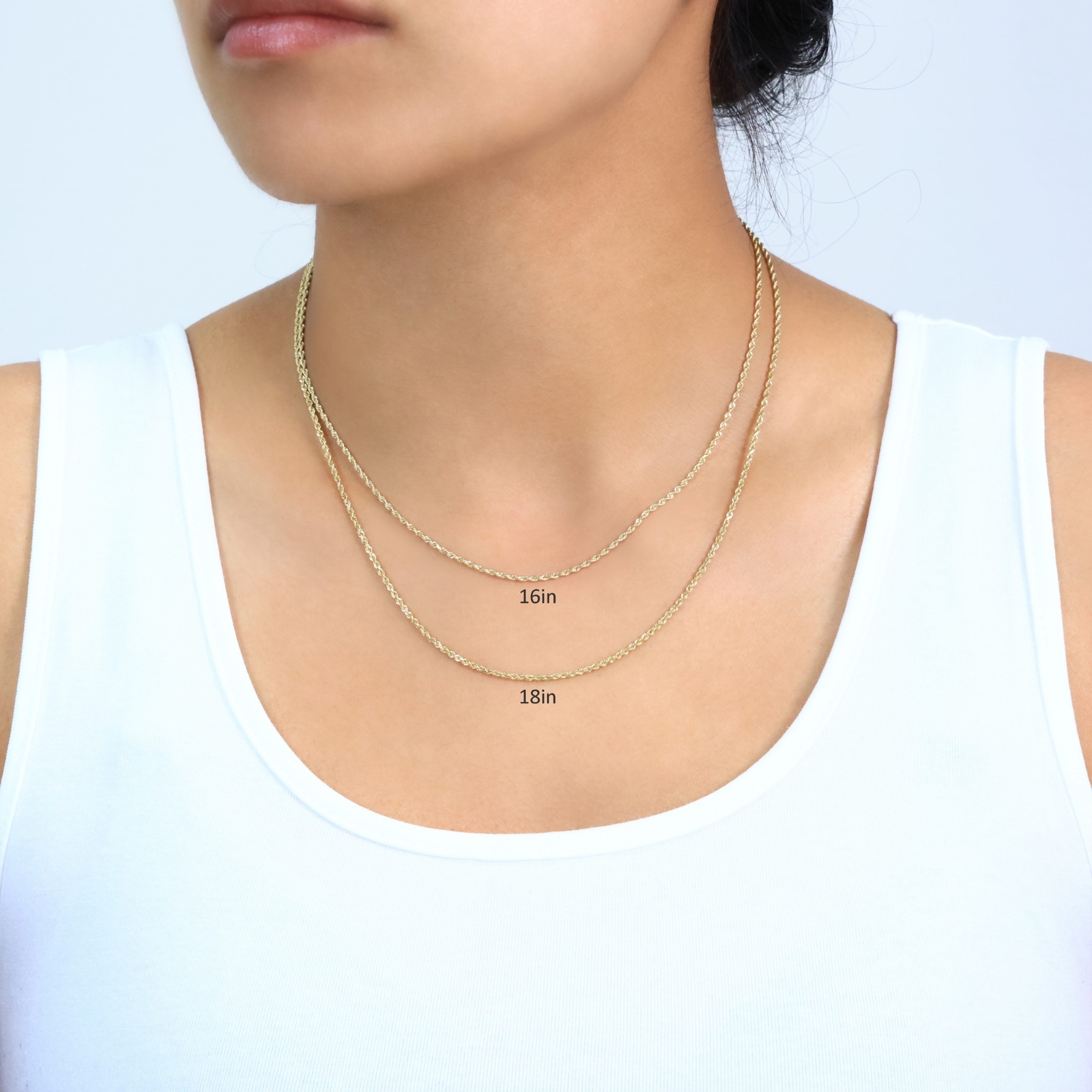 10K Yellow Gold 1.5mm-10mm Diamond Cut Rope Chain Necklace Mens Women 16"- 30"