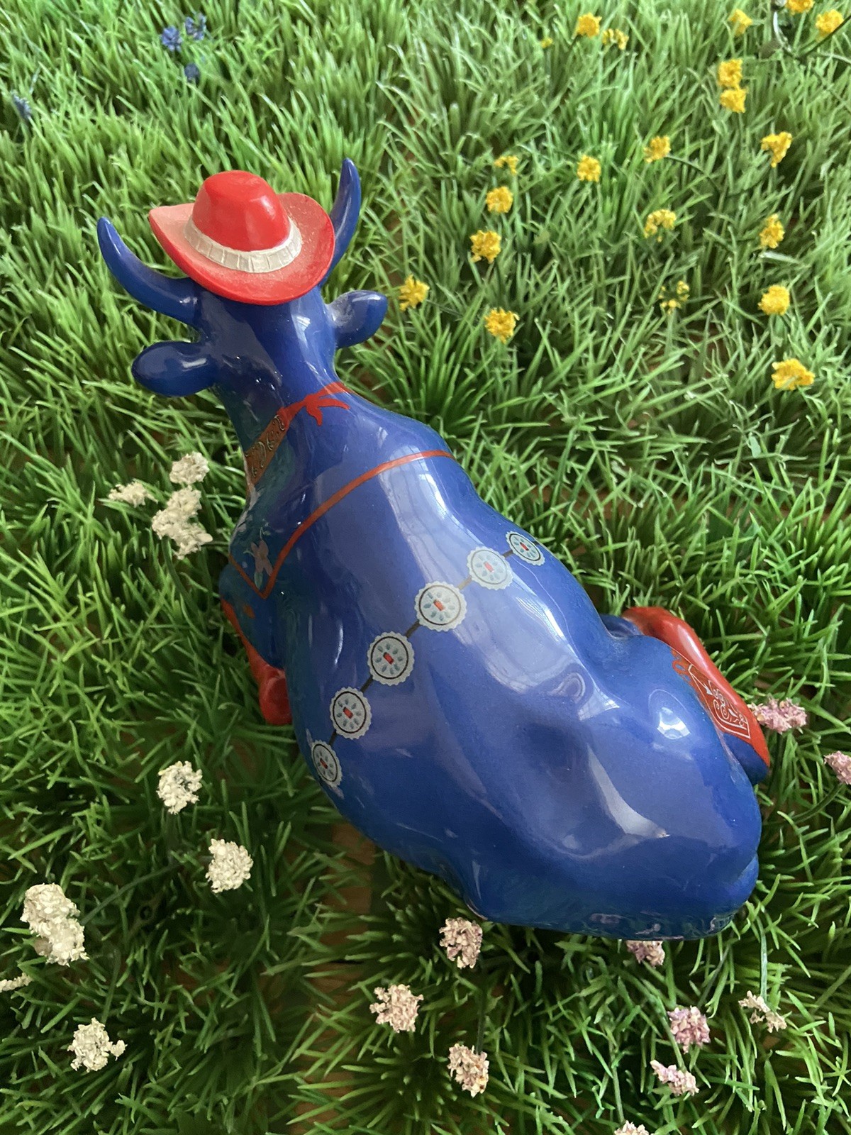 Cow Parade Even Cowgirls Get The Blues 2001 Complete w/ Box & Tag Item #9180