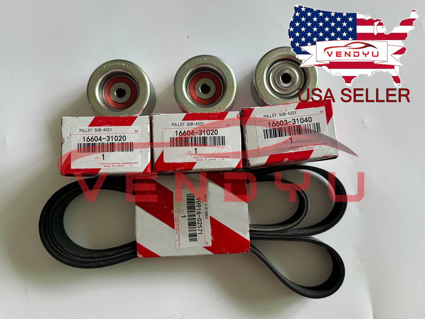 New Genuine Belt Idler Pulley Kit for 03-15 Toyota 4Runner Tacoma Tundra 4.0L US