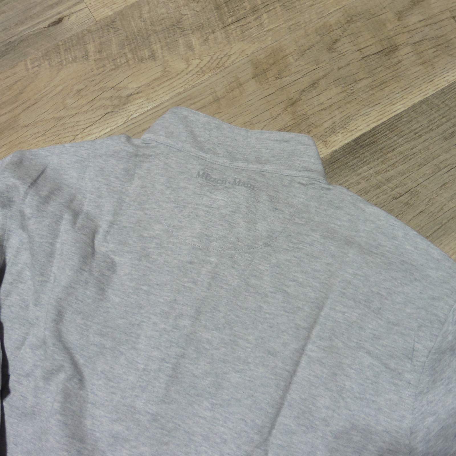 MIZZEN + MAIN Mens L LARGE PULLOVER KPI QUARTER ZIP GREY PERFORMANCE 1/4