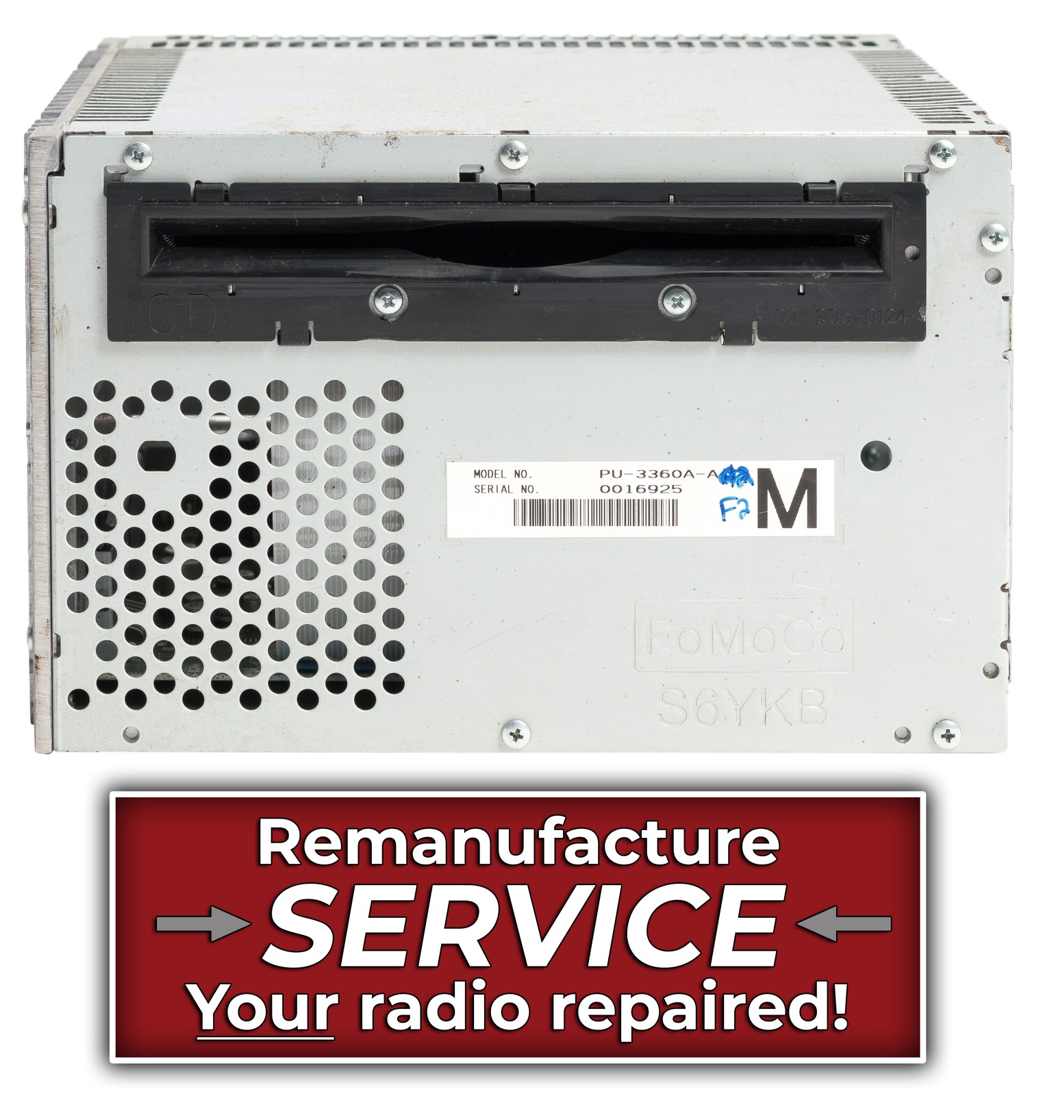 Remanufacture SERVICE for 2012 Ford Mustang AM FM CD Player Radio CR3T-19C107-AB