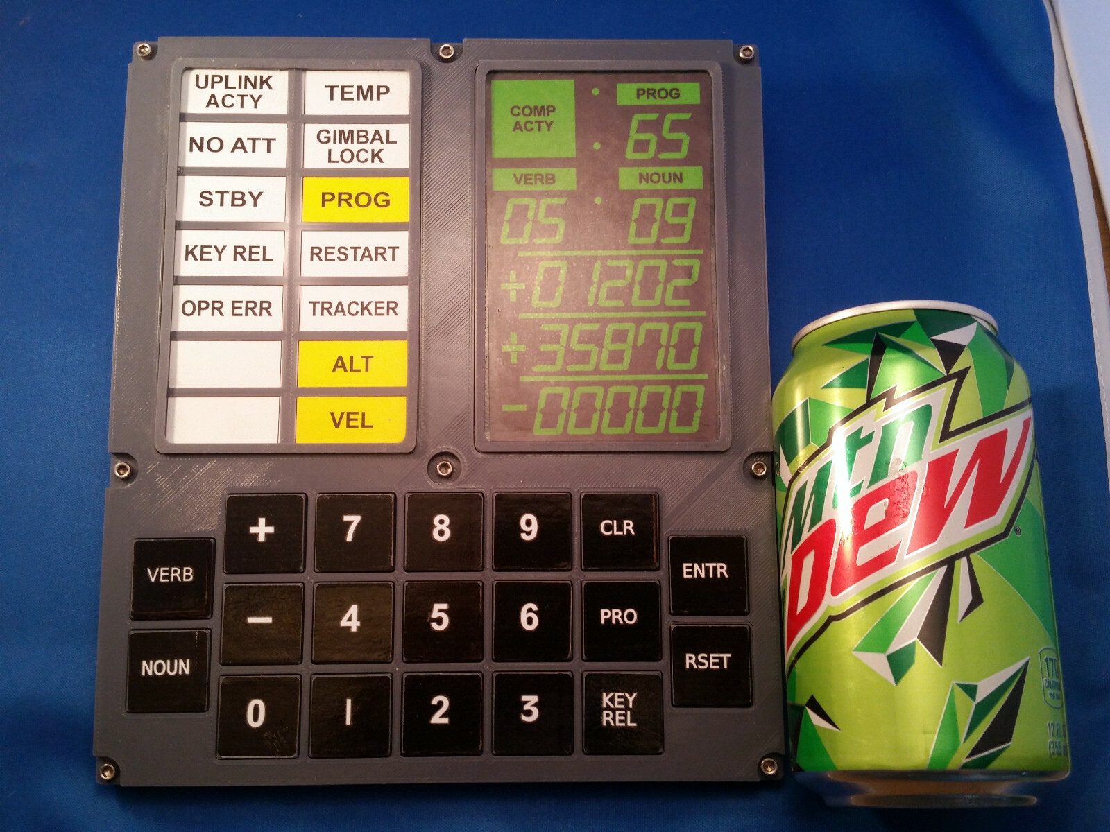 Apollo DSKY Navigation Computer Replica Plaque - Full Size Assembled