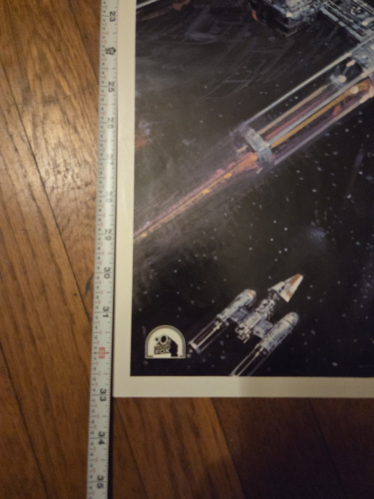 Original Vtg 1977 Star Wars Movie Poster 20th Century Fox. Folded Poster