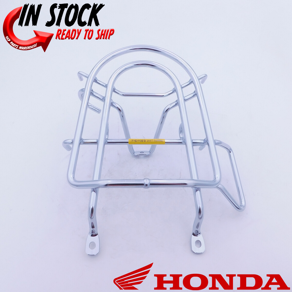 NEW OEM HONDA CHROME REAR RACK LUGGAGE CARRIER 2016-2024 METROPOLITAN