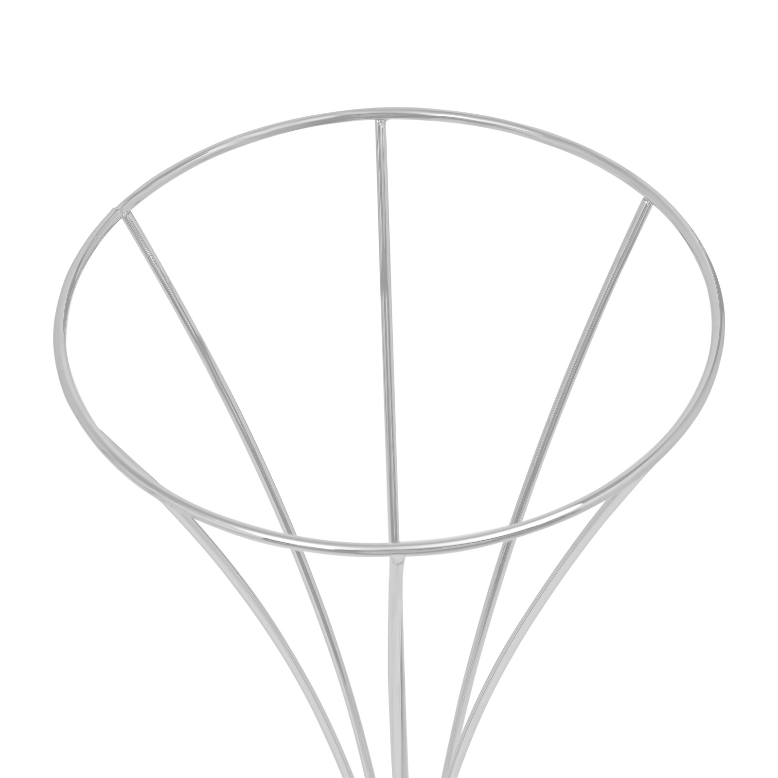 3pcs Modern Flower Stands Hourglass Shape Flower Stand Iron For Party Silver New