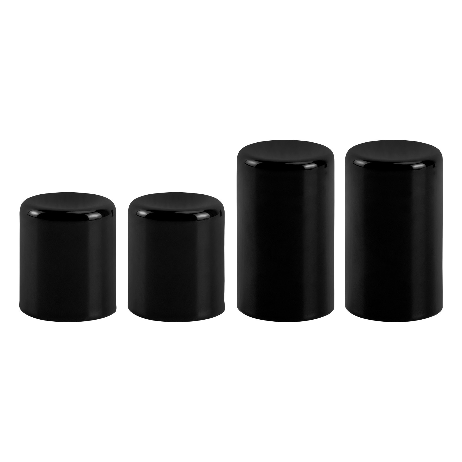 4x Black Docking Hardware Magnet Point Covers Caps For Harley 2009-2025 Touring
