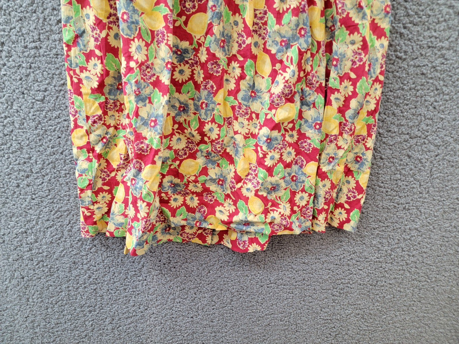 Polo Ralph Lauren Big Girls 16 Lemon-Floral Slub Dress Multicolor