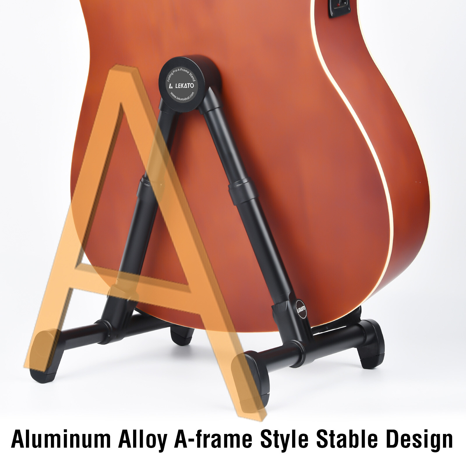 A-Frame Guitar Stand Floor Universal Metal for Acoustic Classical Electric Bass