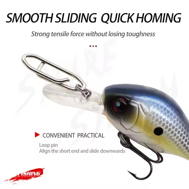 Fishing Lure Power Clips Stainless Steel Speed Snap Clip United States Seller