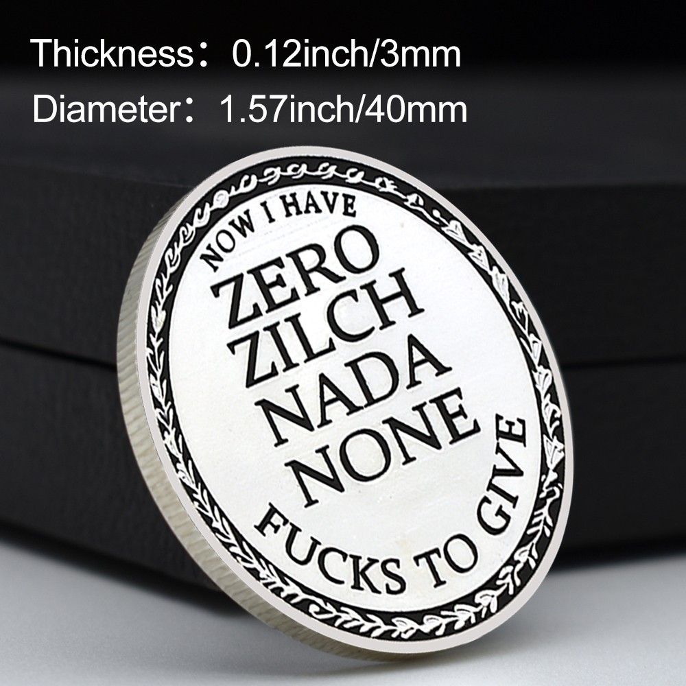 5pcs Raven Skull Novelty Coins Set | “Zero Zilch Nada None” Funny Medals Gifts