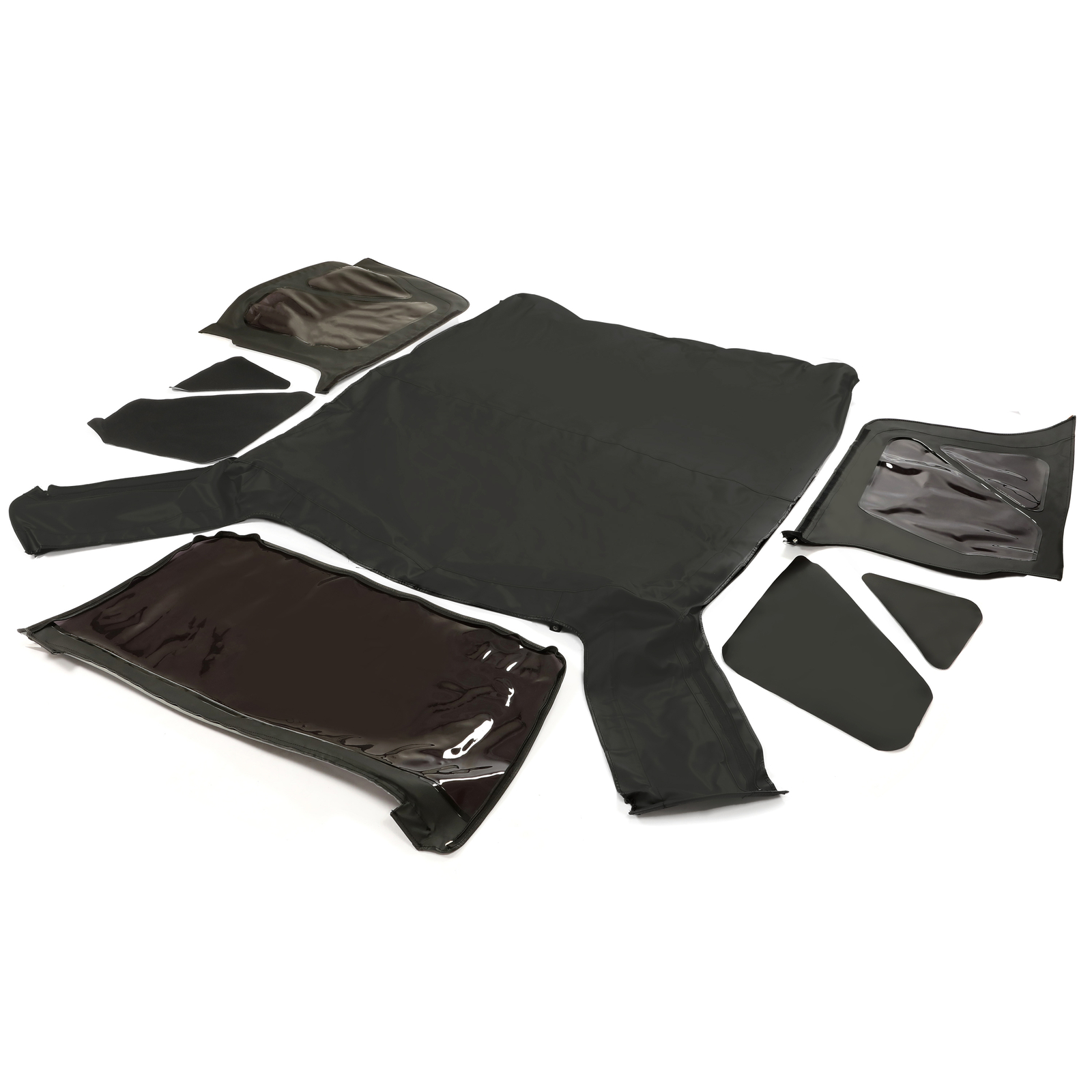 Black replacement Soft Top Tinted Windows FOR Jeep Wrangler TJ 1997-2006