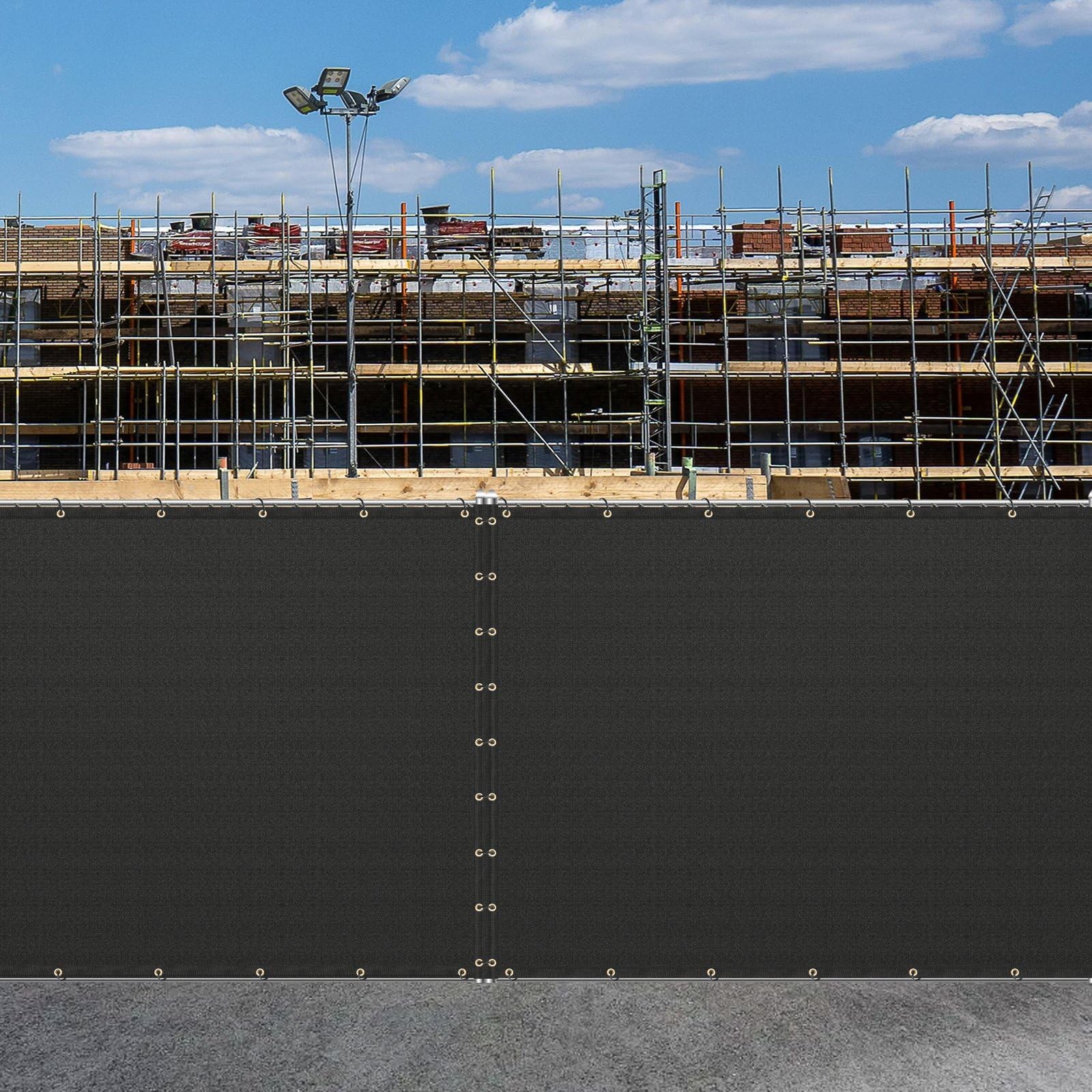 6' x 50' Black Heavy Duty Privacy Fence Screen - Commercial Grade Shade Cover...