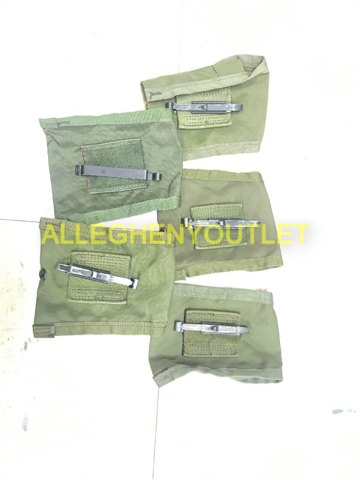 QTY 5 Army USMC FIRST AID / COMPASS POUCH CARRIER CASE w/ Alice Clip Military VG