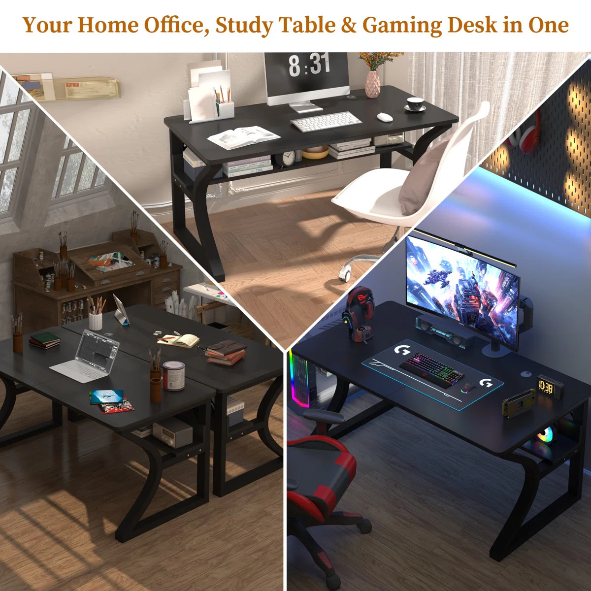 Writing Table Modern Study Work Computer Desk For Home And Office