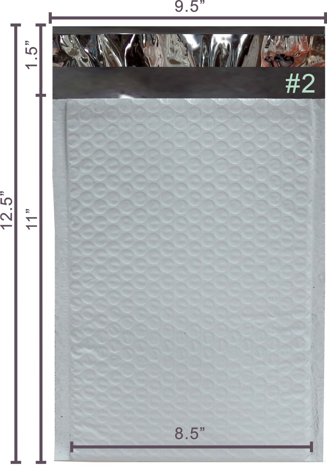 Yens® 200 #2 8.5x12 Poly Bubble Padded Envelopes Mailers Inner 8.5x11