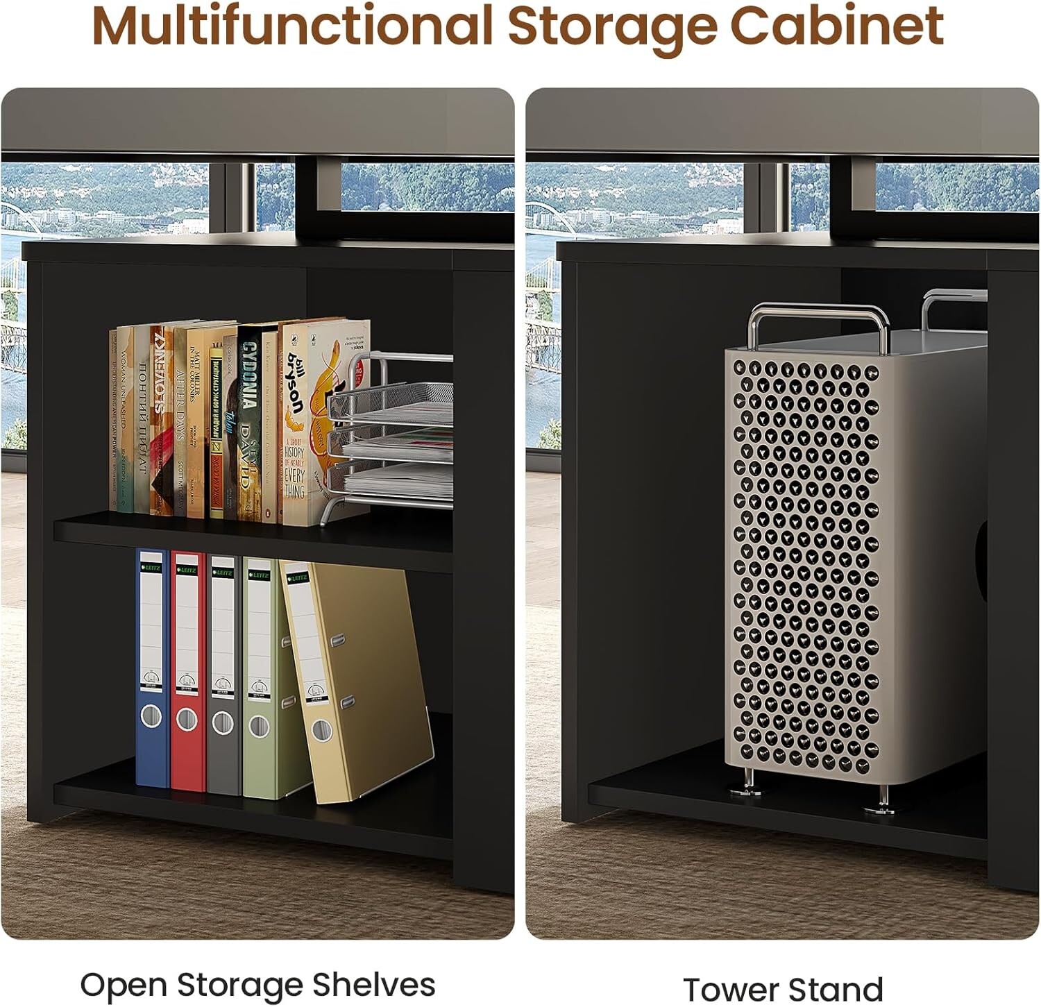 70.9" Executive Desk with File Cabinet, Large Computer Desk for Home Office